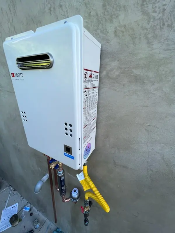 Tankless water heater installation for O'Callaghan homes